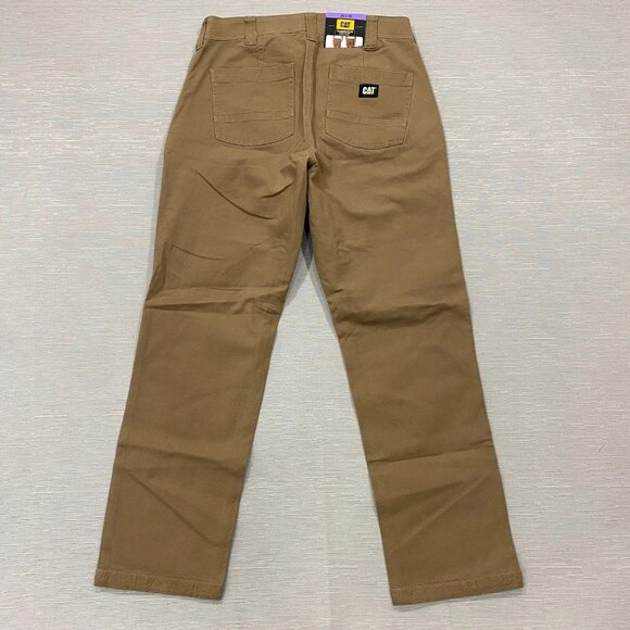 CAT Caterpillar Utility Work Pants Mens 30 x 30 Brown Flex Waistband Cell Pocket - Picture 3 of 15